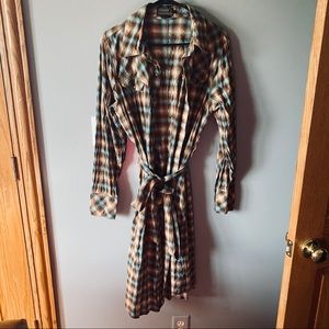 Pendleton plaid button down dress